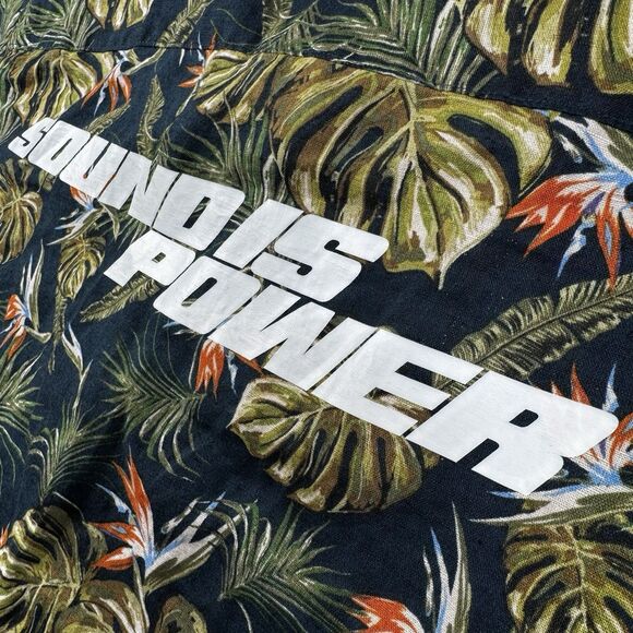 Bose Speakers Linen Hawaiian Shirt Men's XL Allover Print Tropical Floral Print - Picture 13 of 14